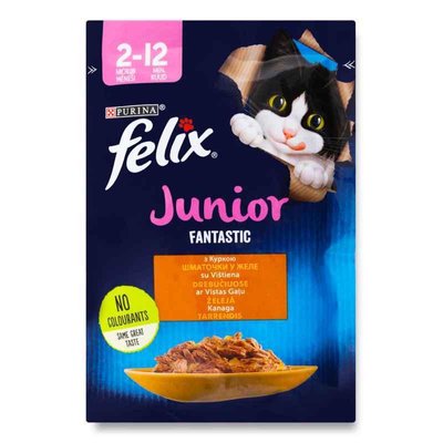Felix Fantastic Консерви для кішок з лососем в желе 85 г Purina 45479779 фото