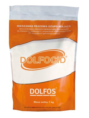 Підкислювач Dolfocid (Дольфоцид) для телят, свиней, птиці та кроликів, порошок 1 кг (Dolfos, Польща) 905383 фото