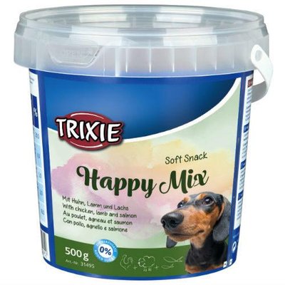 Trixie TX-31495 Happy Mix 500гр суміш ласощів для собак (ягня, лосось, курка) TX31495 фото