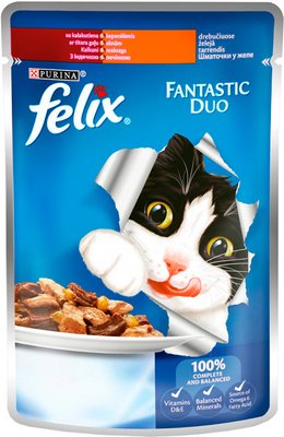 Felix Fantastic Консерви для кішок з індичкою та печінкою в желе 85 г Purina 905347 фото