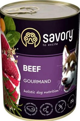 Консерви для собак "Savory Dog Gourmand" з яловичиною 800 г 30440 фото