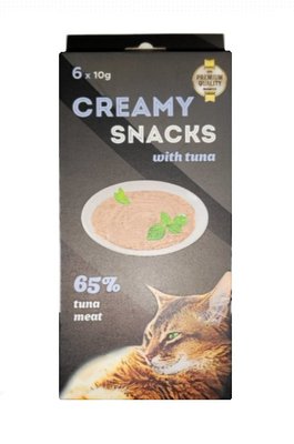 Ласощі Creamy Snacks (Кремі Снекс) для кішок, крем зі смаком тунця (в стиках), 6 х 10 г К312500 фото