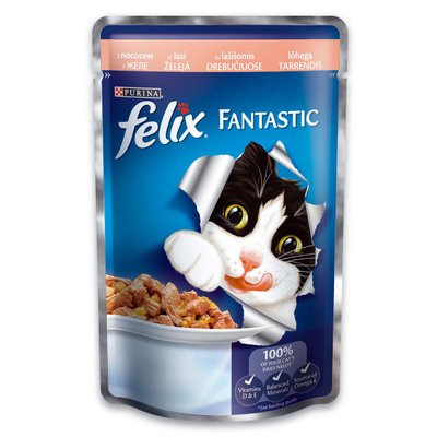 Felix Fantastic Консерви для кішок з лососем в желе 85 г Purina 442376 фото