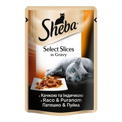 Sheba Selection in Sauce (пауч) Консервы для кошек с уткой и индейкой в соусе / 85 гр 253752,257309 фото