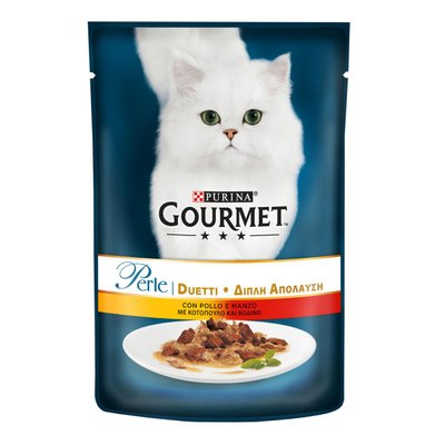 Gourmet Perle (Пауч) Консерви для кішок міні філе в підливі з куркою і яловичиною / 85 гр 574702 фото