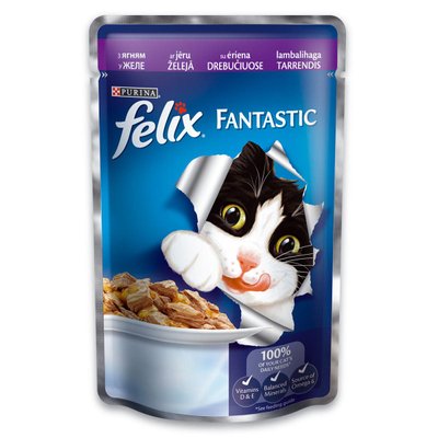 Purina Felix Fantastic Консерви для кішок з ягням в желе 85 г 072602 фото