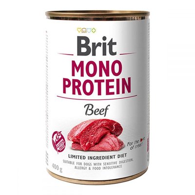 Brit Mono Protein Beef Консерви для собак з яловичиною / 400 гр 100831/100057/9766 фото