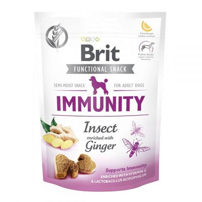 Brit Care Dog Functional Snack Insect & Ginger Immunity Ласощі для собак з комахами і імбирем 150 г 111421/9970 фото