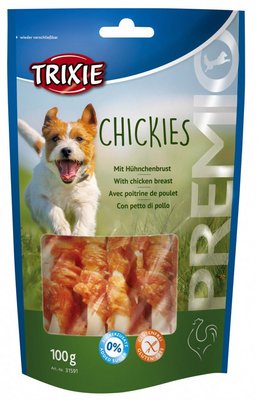 Trixie TX-31591 ласощі для собак "Chickies" (кальцій+курей.грудка) 100гр 13076 фото