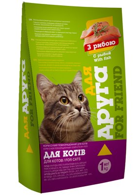 Корм Для Друга зі смаком риби для котів 1 кг O.L.KAR. 5945 фото