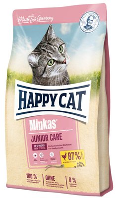 Сухий корм Happy Cat Minkas Junior Care для кошенят з 4 до 6 місяців з птицею, 10 кг В70373 фото