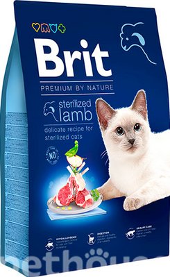 Сухий корм "Brit Premium by Nature Cat Sterilized Lamb" з ягням для стерелізованих котів, 1,5 кг 171863 фото