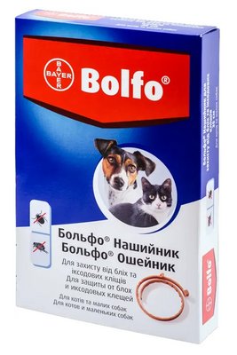 Больфо (Bolfo) нашийник від бліх, вошей і кліщів для котів і малих собак 35 см Bayer 8358 фото