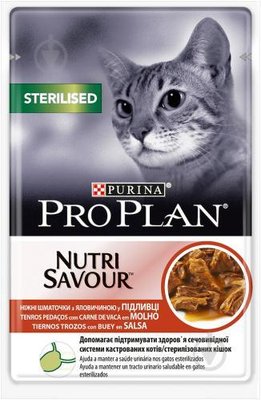 Корм Pro Plan Sterilised Nutrisavour для стерилізованих кішок з куркою 85 г Purina 905411 фото