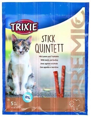 Trixie TX-42723 Premio Stick Quintett 5 шт * 5 г - ласощі палички ягня-індичка для кішок 15595 фото