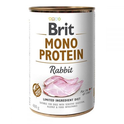 Brit Mono Protein Rabbit Консерви для собак з кроликом / 400 гр 100835/100061/9797 фото