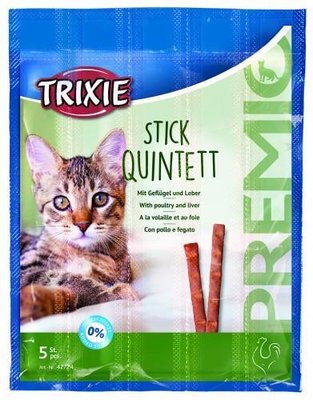 Trixie TX-42724 Premio Stick Quintett 5 шт * 5 г - ласощі палички для кішок птиця-печінка 16085 фото
