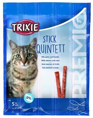 Trixie TX-42725 Premio Stick Quintett 5шт * 5 г - ласощі палички лосось-форель для кішок 16084 фото