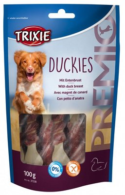 Trixie TX-31538 Premio Duckies 100 гр - ласощі качка з кальцієм для собак 14655 фото