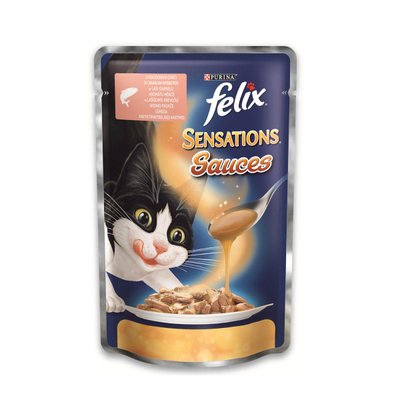 Felix Sensation Sauces Консерви для кішок з лососем в соусі / 100 гр 075930 фото
