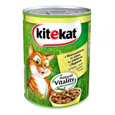 Kitekat Natural Vitality Консерви для кішок з куркою в соусі / 400 гр 017025 фото