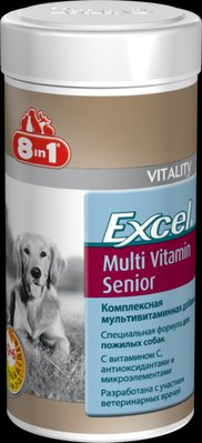 Мультивітамінний комплекс 8in1 Excel Multi Vit-Senior для літніх собак таблетки 70 шт 660436/108696 фото