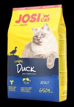 Сухий корм Josera JosiCat Crispy Duck (ЙозіКет Кріспі Дак) для дорослих котів з качкою, 650 г К587325 фото
