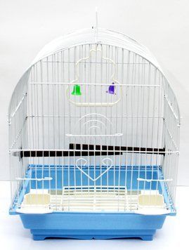 Клетка для птицы краска с закругленной крышей 30*23*39 (Р103) 23333 фото