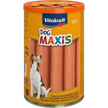 Сосиски без оболонки для собак Вітакрафт Vitakraft Dog Maxis беззернові ласощі для всіх порід собак, 180 г (6 шт) В23391 фото