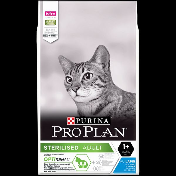 Сухий корм Purina Pro Plan Sterilised корм для стерилізованих кішок і котів з кроликом, 10 кг 8796 фото