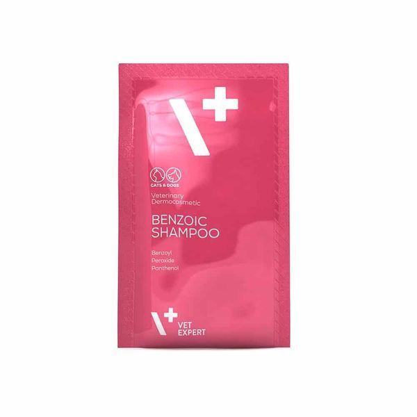VetExpert Benzoic Shampoo ВетЕксперт Бензойний шампунь для собак та котів 15 мл упаковка №20 саше х200357 фото