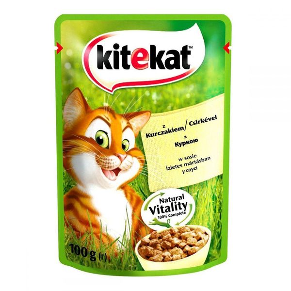 Kitekat Natural Vitality (Пауч) Консервы для кошек с курицей в соусе, 85 г 256684 фото