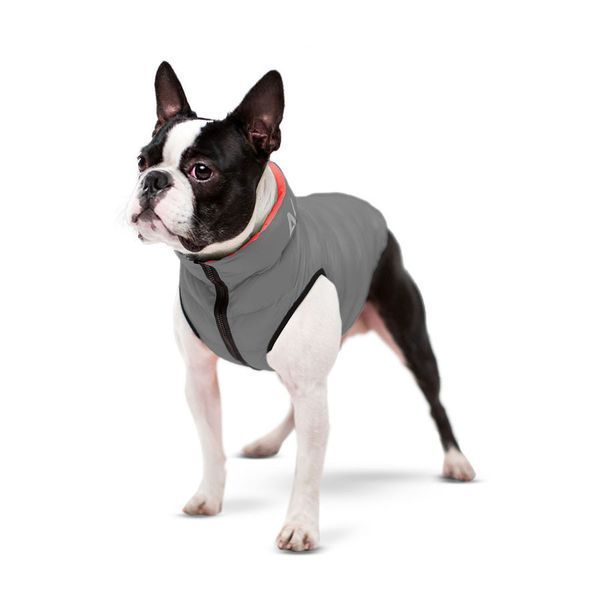 Курточка для собак AiryVest двостороння, розмір XS 22, коралово-сіра Collar1714 фото