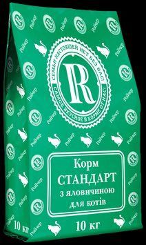 Сухий корм Ройчер Стандарт для котів з яловичиною 10 кг К311477 фото