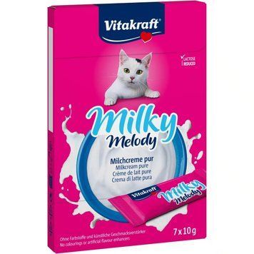 Ласощі для котів Вітакрафт Vitakraft Milky Melody крем снеки з вершками зі зниженим вмісту лактози 7 шт х 10 г В28818 фото