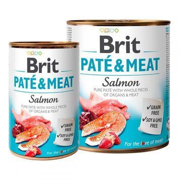 Brit Pete & Meat Salmon Консервы для собак с лососем / 400 гр 530267 фото