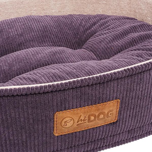 Лежак ХайДог HiDOG Бортик овальный Velvet S для собаки или кота слива (40 х 52 х 11 см) К000257 фото