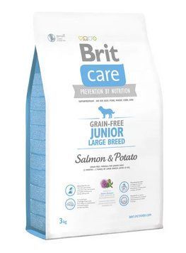 Сухой корм для щенков гигантских пород Брит Brit Care GF Junior Large Breed Salmon & Potato 3 кг 132722/0108 фото