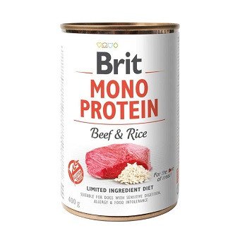 Вологий корм Brit Mono Protein Beef & Rice з яловичиною і темним рисом 400 г 100832/100054/9735 фото
