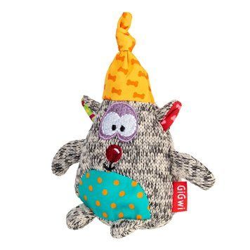 Игрушка для собак Медведь с пищалкой GiGwi Plush, текстиль, 10 см 75044 фото