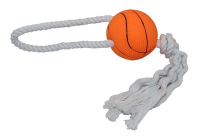 Іграшка вінілова баскетбольний М'яч на мотузці 6,5*35 EV082 ZooMax 23767 фото
