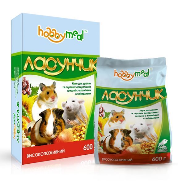 Корм Хобби Мил Ласунчик Медиум для мелких и средних грызунов 600 г, O.L.KAR 3711 фото