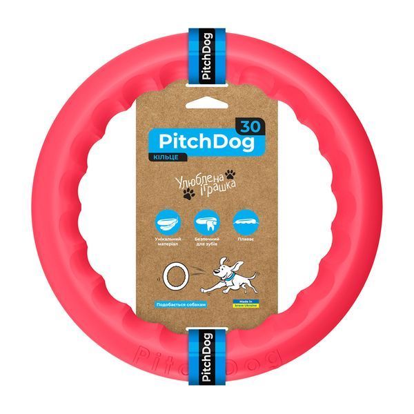 Кільце для апортування PitchDog30, діаметр 28 см рожевий 62387 фото