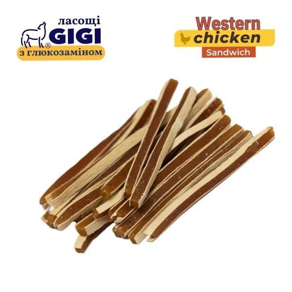 Смаколики GiGi "Західний сендвіч з курятини" / ласощі Western Chicken Sandwich 85 г GIG90021 фото