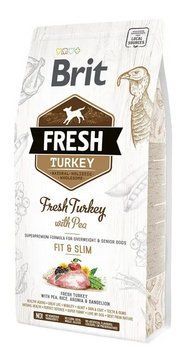 Сухой корм для пожилых собак Брит Brit Fresh Light Fit & Slim с индейкой и горошком, 12 кг 170995 фото
