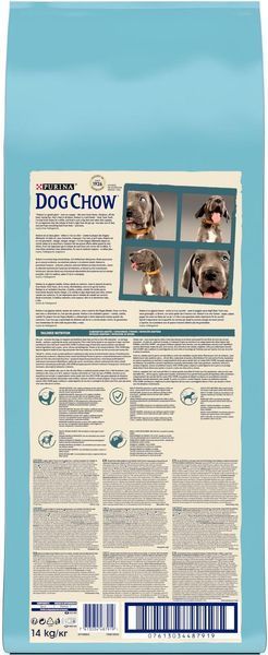 Сухой корм для щенков крупных пород Dog Chow Puppy Large Breed с индейкой, 14 кг п150143 фото