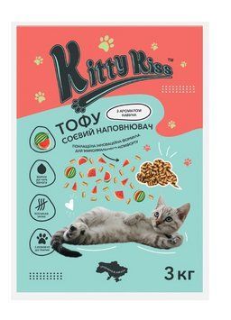 Наполнитель Кити Кис Kitty Kiss Тофу соевый для кошек с арбузом, 3 кг kitty22 фото