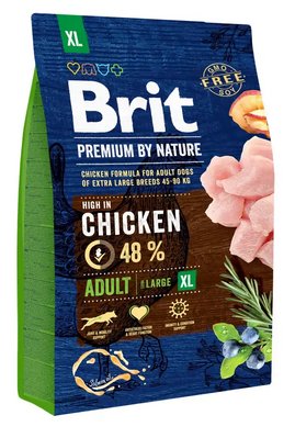 Сухий корм Бріт Brit Premium Dog Adult XL для дорослих собак, 3 кг 170832/6512 фото