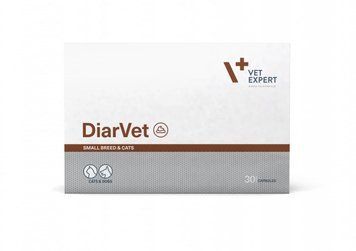 Додатковий корм Vet Expert ДіарВет DiarVet Small Breeds&Cats для котів і собак проти діареї (30 капсул) 212237 фото
