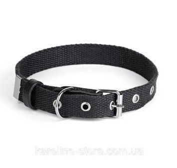 Нашийник "KARELINE Practic" з брезенту одинарний, 35 мм 450-580 мм (Чорний) К311133 фото